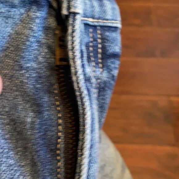 Torrid High-Rise Straight Distressed Ripped Denim Raw Hem Jeans Contemporary - Picture 12 of 14